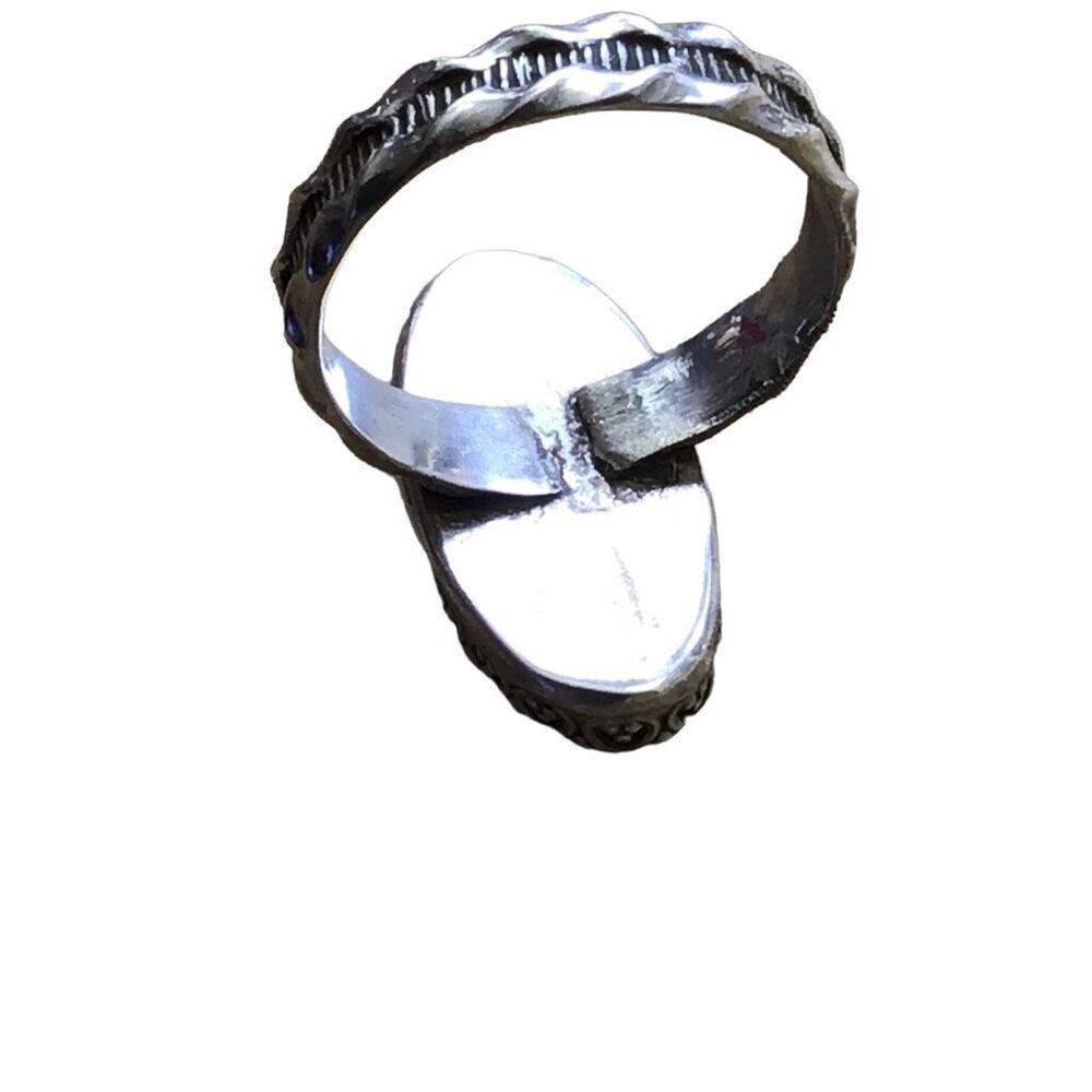 Turquoise and Silver Ring, size 9, NEW, Handmade - Picture 10 of 12